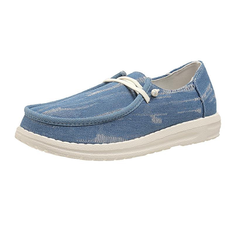 

Модная женская обувь большого размера с мягкой подошвой 2024 года, новинка лета в Европе и Америке, повседневная обувь на плоской подошве для мужчин Zapatos De Mujer 45 синий