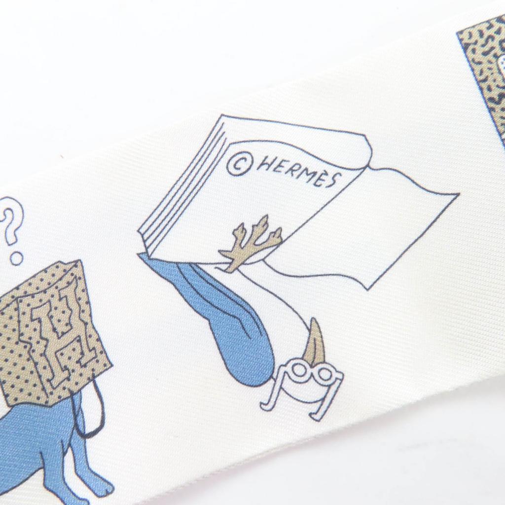 Pristine HERMES scarf A Vos Crayons Come on, get out your colored pencils silk Used