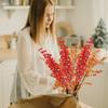 1/10PCS Artificial Red Berry Flowers Bouquet Fake Plant for Home Vase Decor Xmas Tree Ornaments New Year Party Christmas Decor