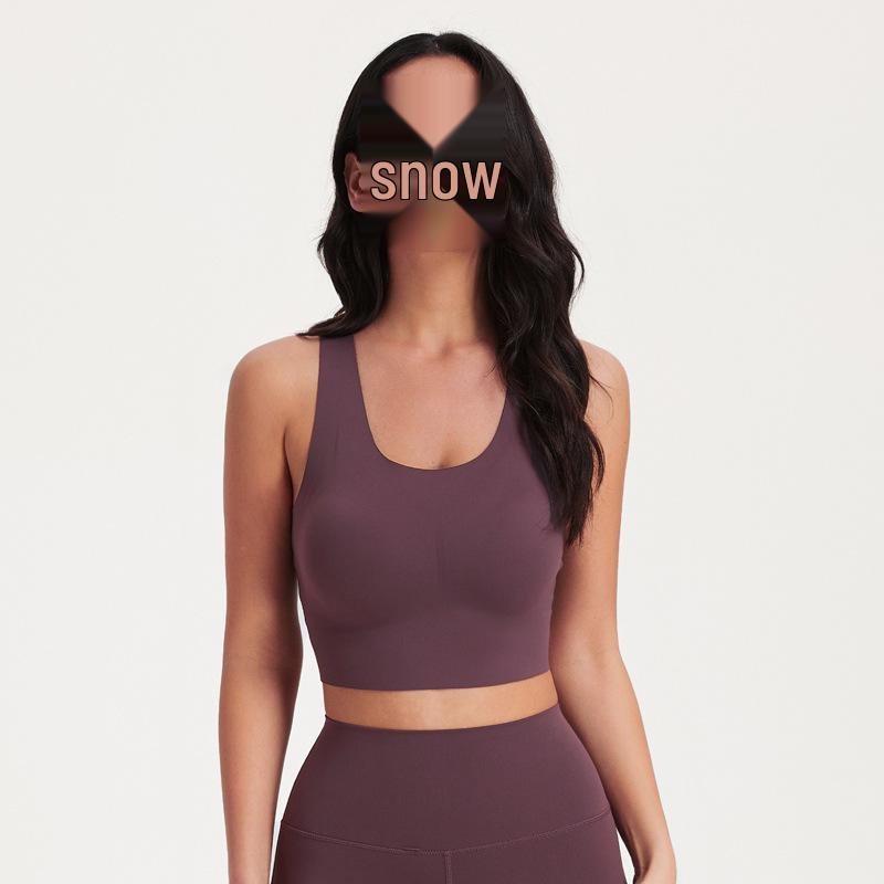 

Бесшовный фитнес йога цельный ударопрочный спортивный бюстгальтер жилет Large