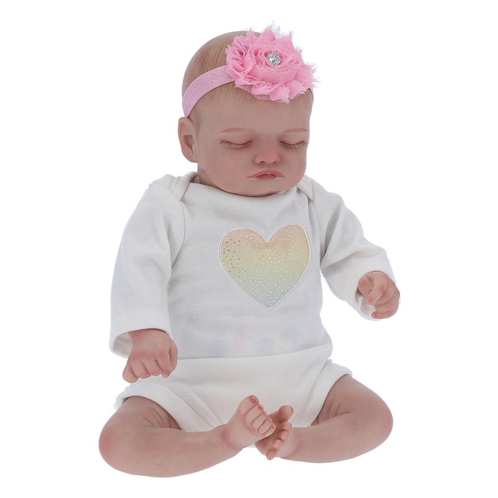 40cm / 15.7in Muñeca Bebé Dormilona Simulación Realista Muñeca Bebé Biberón Chupete Set