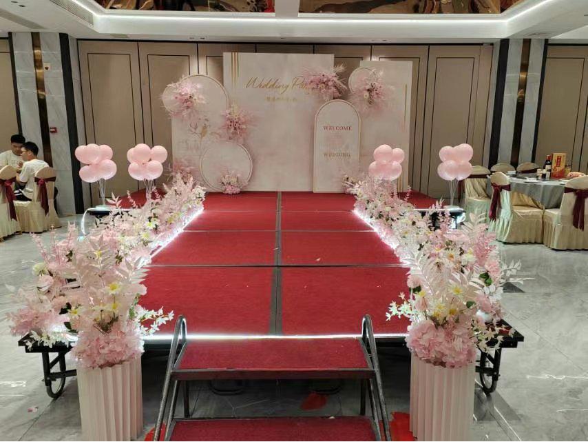 Large Silk Eucalyptus Flower Row for Wedding Aisle and Engagement Background Decoration