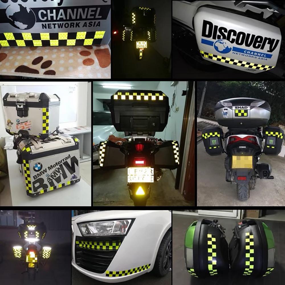 Car Safety Warning Tape Reflective Sticker Bike Frame Motorcycle Bicycle Decal Decor Reflective Strips Safety Mark Warning Tape