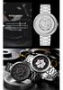 Sanda Men's Trendy Steel Band Hollow Dial Watch