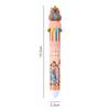Cartoon Capybara Ten Color Ball Pen Ballpoint Pen Multicolored Pens Colorful Refill Multifunction 10 Colors In One Writing
