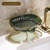 Nordic Style Gold-Trimmed Light Luxury Soap Dish & Shower Tray Holder