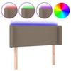 VidaXL LED Headboard Bedroom Furniture Single Bed Accessory Headboard Interior Taupe 3123082