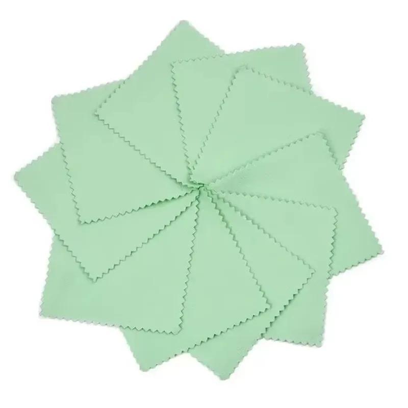 50PCS Smooth Lint Free Glasses Lens Cleaning Cloth Jewelry Gold As Silver Polishing Sheets Home Glass Traceless Clean Products
