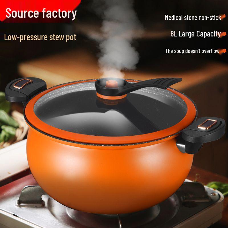 Multifunctional Non-stick Maifan Stone Stew Pot with Micro-pressure Capability