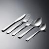 430 Stainless Steel C007 Square Handle Western Food Knife, Fork and Spoon Set Hotel Gift Style Sanded