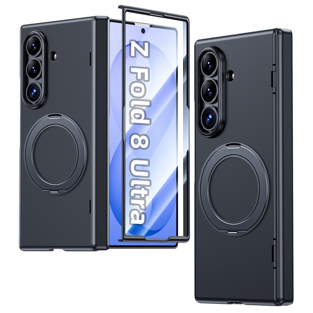 Samsung Galaxy Z Fold 8 Ultra Schutzhülle mit integriertem Displayschutz, Magnetring und Stoßabsorption - Lila