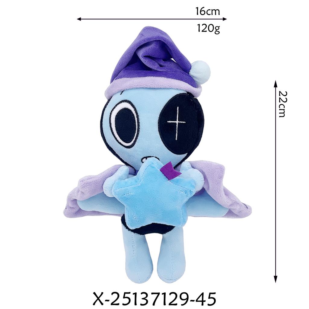 34style Cartoon Game Flower World Keychain Plush Toy Soft Stuffed Character Doll Backpack Pendant Halloween Gift for Fan