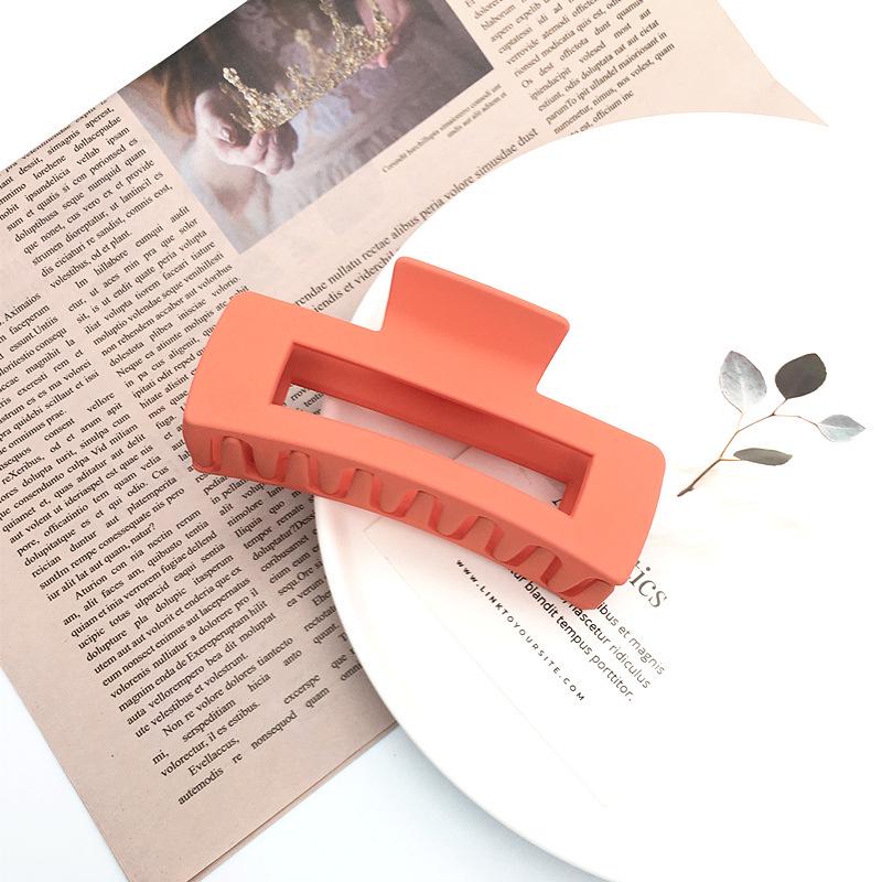 Matte Square Retro Acrylic Hair Claw Clip for Women