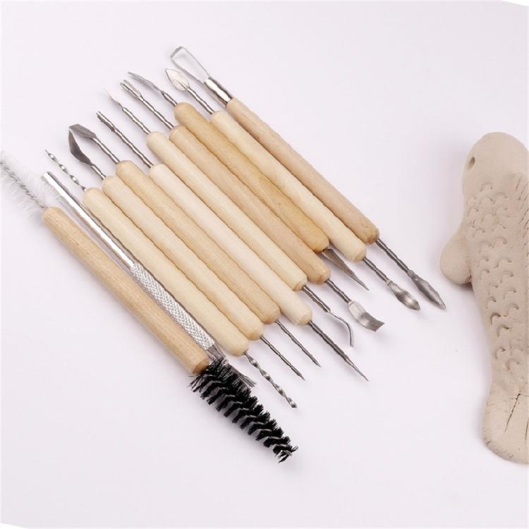 43Pcs DIY Ceramics Tool Clay Sculpture Tool Set to Beginner Multitool Craft Sculpting Pottery Modeling Carving Kits