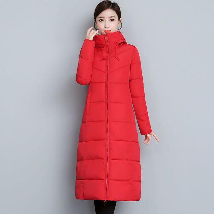 Veste coupe-vent imperméable pour femme, manteau épais et chaud, long et bouffant, blanc, basique, parka d'hiver à capuche en coton