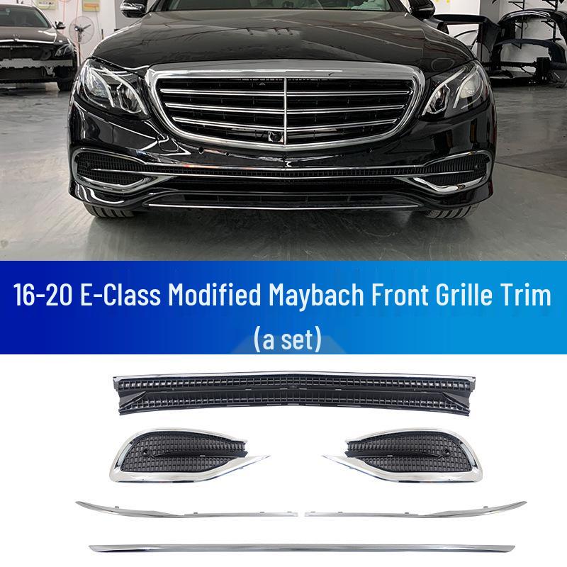Maybach Style Mercedes E-Class E260L/E300L/E350L Front & Rear Bumper Trim & Grille Set