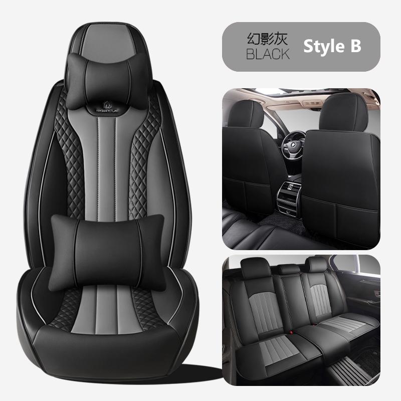 Premium Leather Car Seat Cover Four Season Universal Seat Cushion Auto Suv Truck Van All-inclusive Protector  Accessories