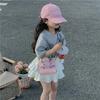 Elegante Mini Borsa a Spalla Coreana per Bambini con Design Trendy Color Block per Bambini