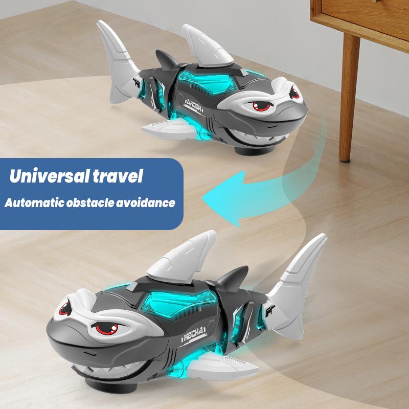 Children's Electric Universal Mechanical Crab Spray Lamp Sound Effect Reptile Shark Animal Electric Toy Children's Gift