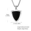 Vnox Stylish Black Onyx Shield Pendant Necklace for Men, Durable Stainless Steel Box Chain, Fade Resistant Luxury Jewelry Gifts