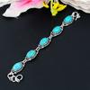 Santa Rosa Turquoise Gemstone Handmade 925 Sterling Silver Bracelet 7-8" KG-203