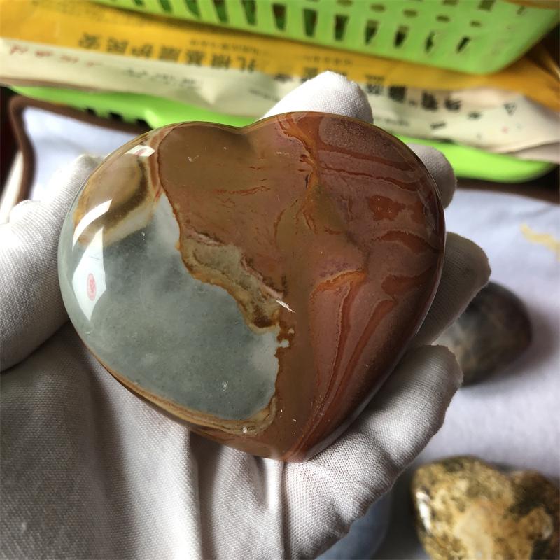 1.7kg Heart Shaped Love Stones Mixed Color Healing Crystal Stone Hearts