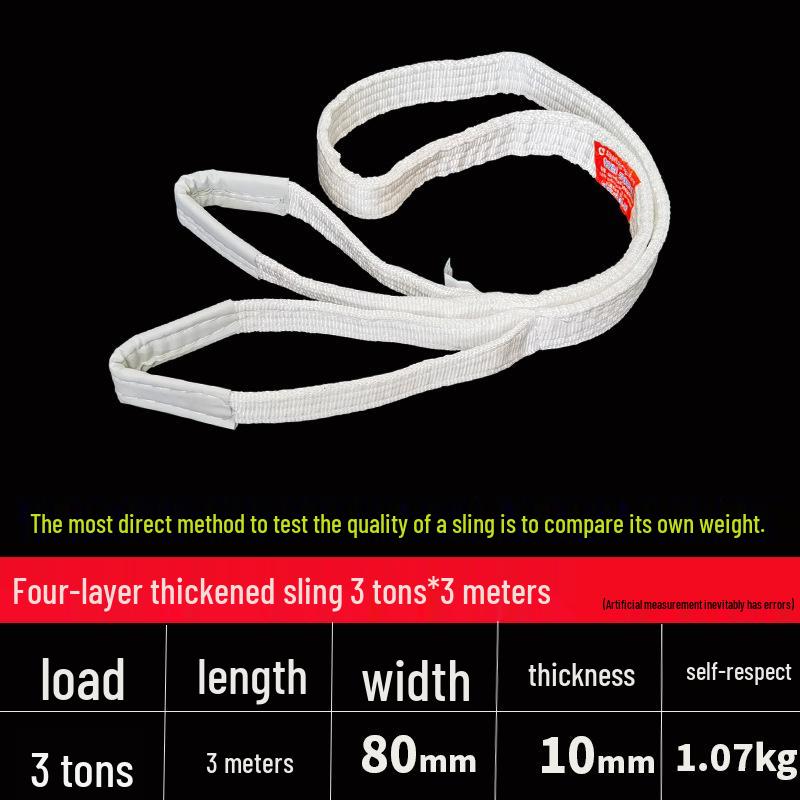 Polypropylene Thickened Acid-Washed Webbing Lifting Sling - Crane & Forklift Hoist Tie-Down Strap