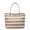 Simple and large-capacity straw bag portable shoulder bag women's 2025 summer new striped women's tote bag wholesale