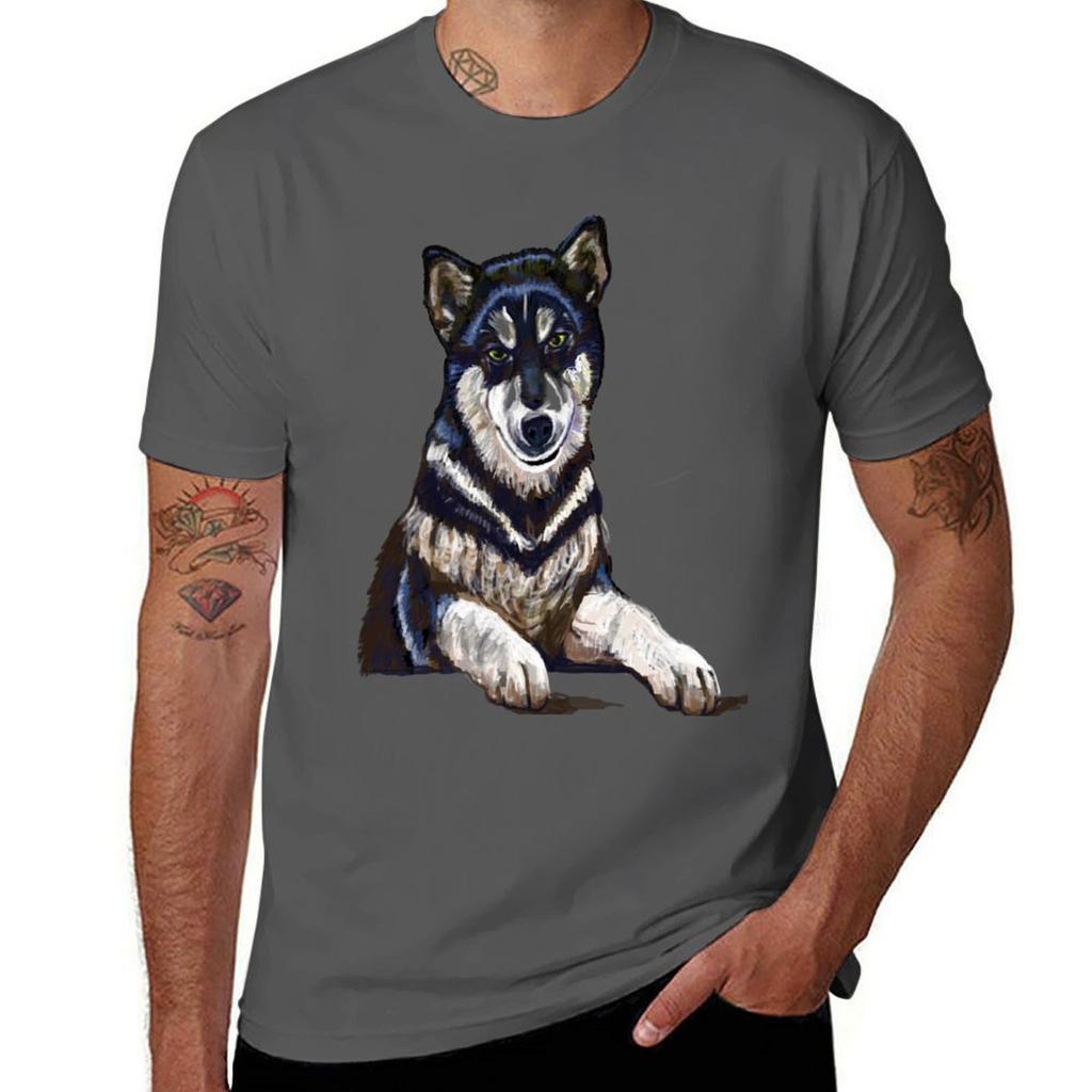 Malamute Puppy Looking To Play Tshirt Casual Basic Street Style Tshirt