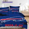 Set di tre pezzi Spirito di squadra Buffalo Bills(1 * copripiumino + 2 * federa, senza nucleo)Set biancheria da letto Morbido e confortevole Copripiumino e federa
