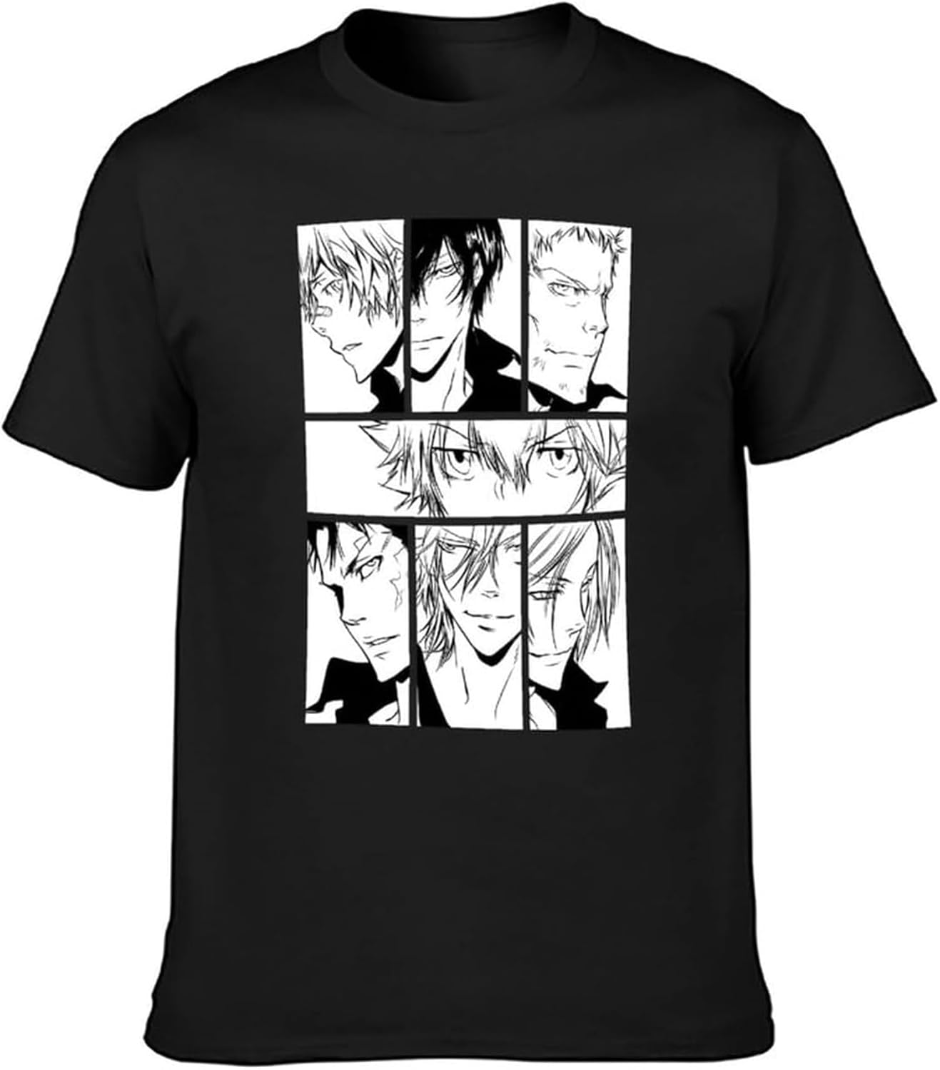 Hitman Reborn Art T-Shirt Mens Unisex Black Tees XXL чёрный