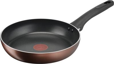 Сковорода Tefal 24 см IH Gas Fire Не содержит вредных веществ, таких как титан Excellence Mocha Frying Brown Совместимо с G17204, PFOA, антипригарное покрытие