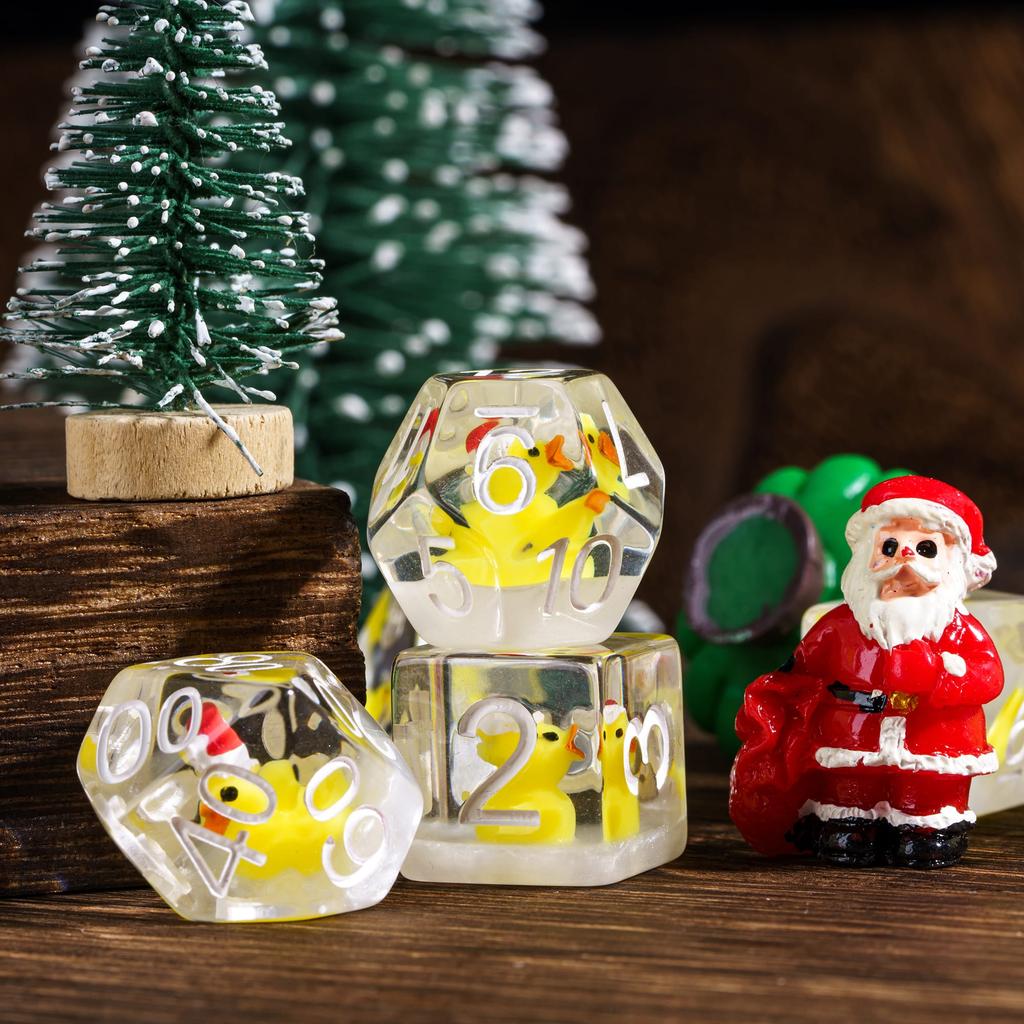 Cusdie Dadi Animali DnD Carini Resina 7 Pezzi Vari D4 D6 D8 D10 D% D12 D20 Set di Dadi Poliedrici per Giochi di Ruolo D&D Giochi da Tavolo