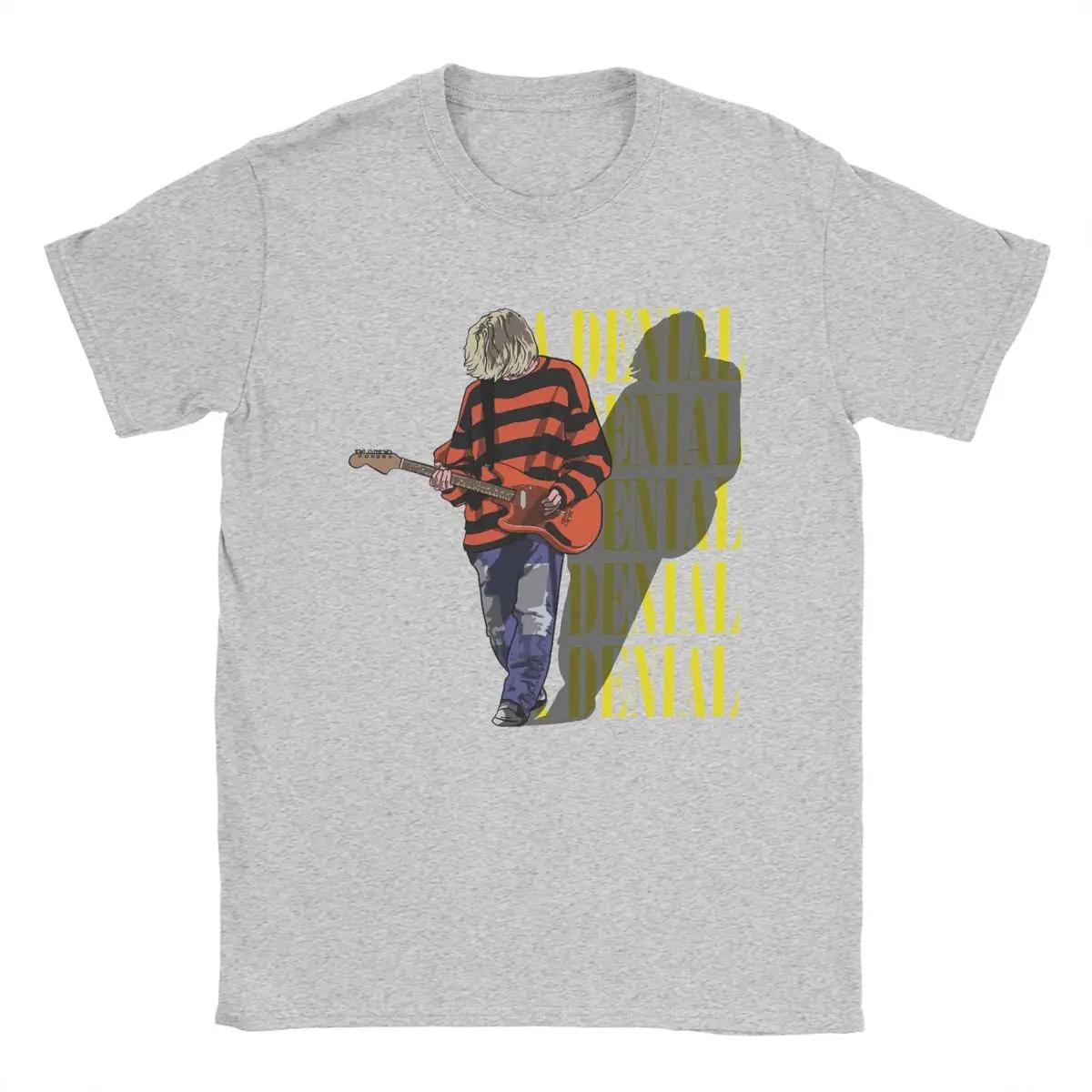 

Футболки с Куртом Кобейном, мужские, хлопковые, забавные, с круглым вырезом, с коротким рукавом, с графическим принтом M серый