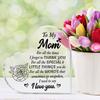 Mom Acrylic Heart Sign Mother'S Day Plaque Ornament Grateful Gift Desk/Table Decor For Mom Holiday Mother Birthday