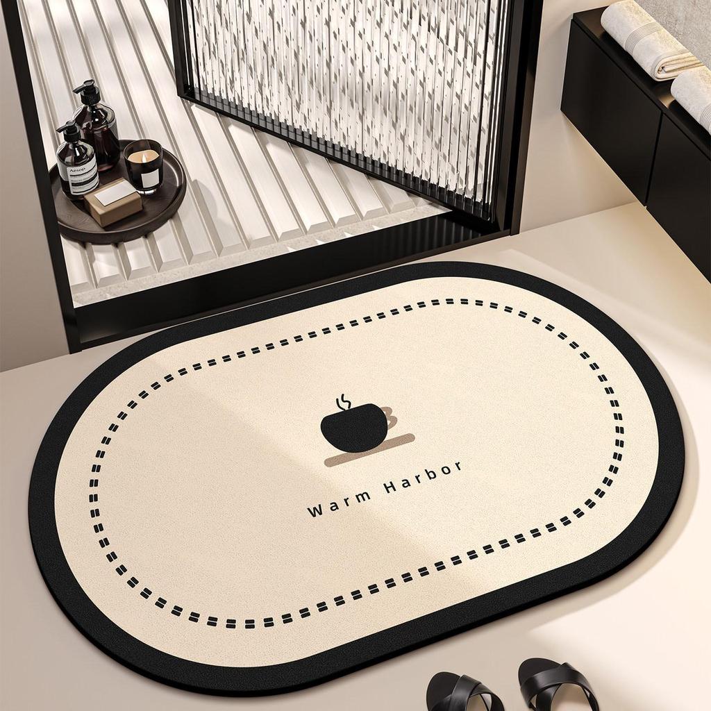 Cartoon Non-slip Absorbent Bathroom Mat - Stain-Resistant, Easy-Clean, Quick-Dry Carpet for Household Toilets and Doors