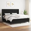 VidaXL Slat Bed Base with Mattress, Upholstered Bed with Headboard, Double Bed, Adult Bedroom Bed, Modern, 3127991