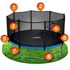 Neo-Sport Garden Trampoline 12Ft/ With External Net And Ladder