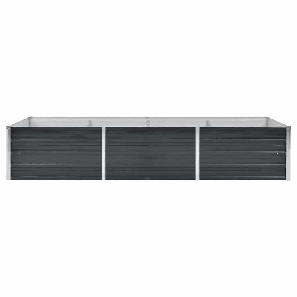 Garden Raised Bed Anthracite 240 X 80 X 45 Cm Galvanized Steel