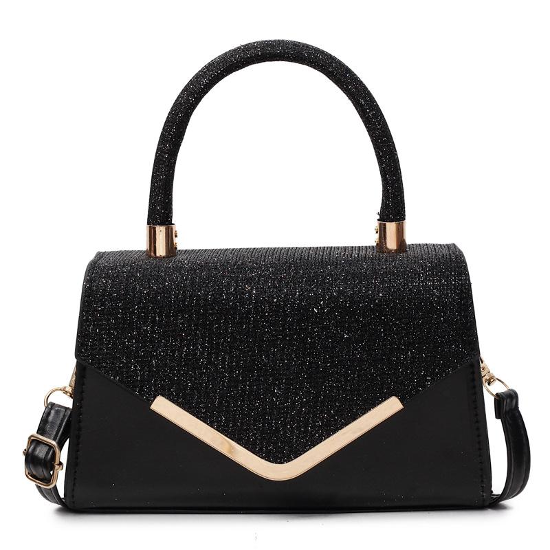 Новая модная и универсальная простая и высококачественная сумка через плечо-мессенджер, трендовая и популярная нишевая дизайнерская сумочка чёрный