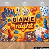 2D-Ebene, 1 Stoffbanner-Hintergrund im Spiele-Thema, geeignet für Spiele-Themenpartys und Treffen