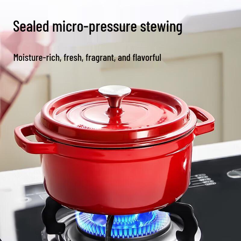 

COOKER KING 24cm Enamel Cast Iron Dutch Oven