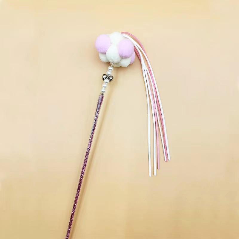 Cat Toy Fairy Cat Teaser Stick Bell Feather Long Pole Cat Toy Cat Self-pleasure Toy Pet Toy