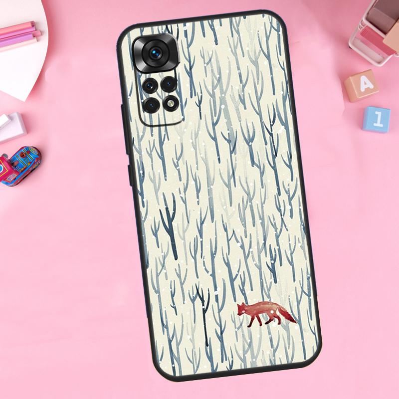 Winter Fox Foxes For Xiaomi Redmi Note 14 10 11 12 13 15 Pro Plus Phone Case For Redmi 15 15C 14C 12C 10C 13C