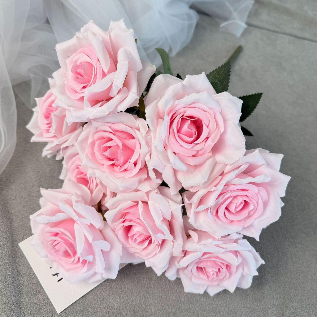 Wedding Diamond Rose Bouquet With Plush Fabric And Decorative Use For Hotel And Home Decor
