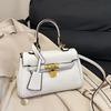 New Lychee Pattern Small Lock Portable Shoulder Messenger Trendy Women's Bag