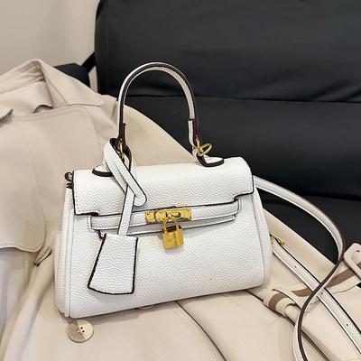 Nouveau petit sac à bandoulière portable à motif litchi tendance pour femmes