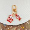 Festive Christmas Keychain: Metal Tree, Snowman & Santa Bag Charm – Stylish Small Gift