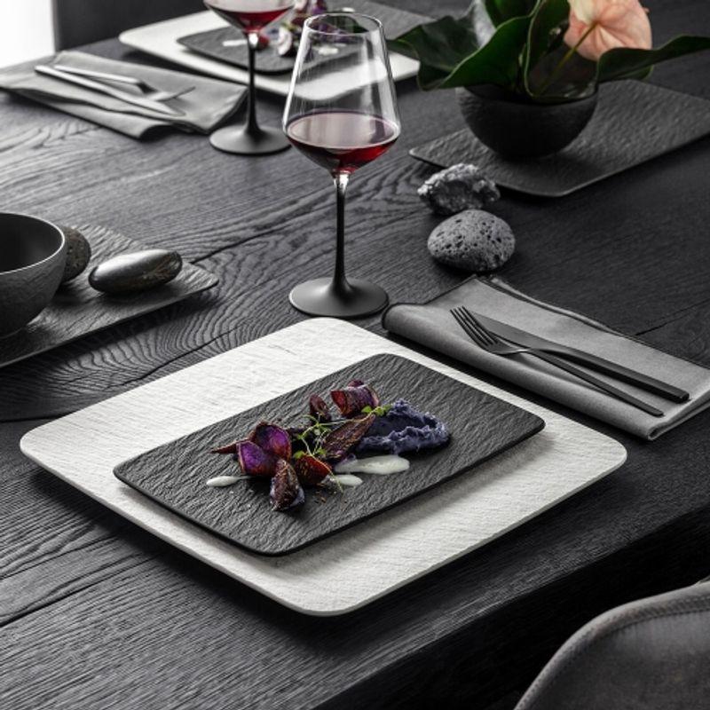 Villeroy & Boch Manufacture Lock Serving Plate (Black) 28 x 17cm