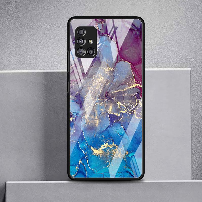 

Роскошный стеклянный чехол с мраморным узором для Samsung Galaxy A52 A71 A50 A51 A70 A21s A31 A72 A10 A12 A30 A22 5G, чехол для телефона Samsung A30